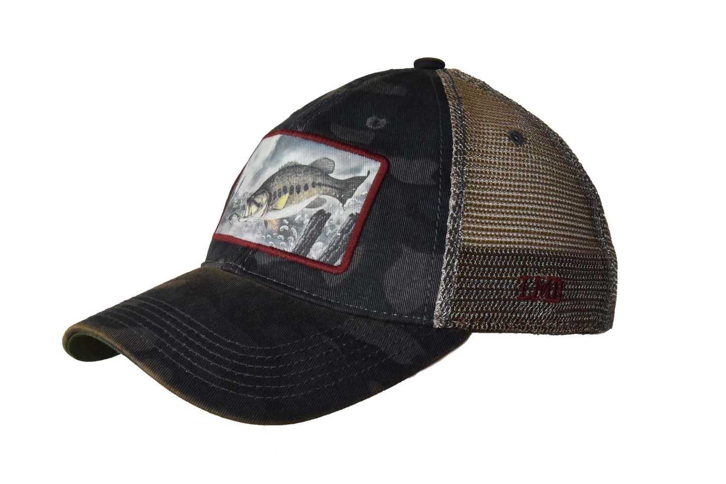 Large Mouth Bass – Navy Field Camo Java Trucker