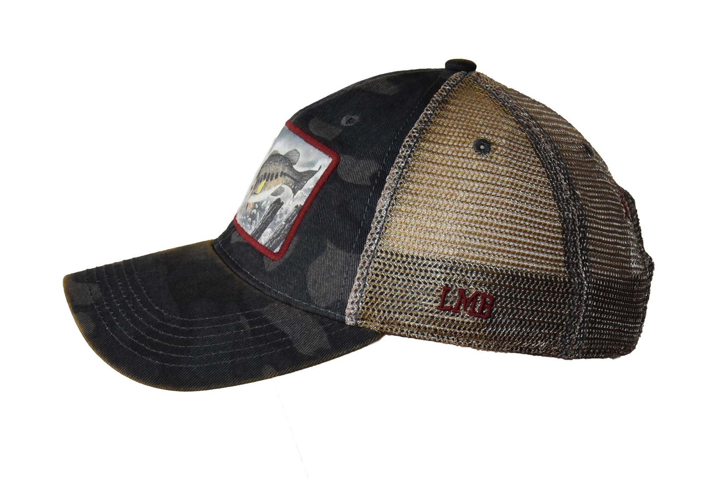 Large Mouth Bass – Navy Field Camo Java Trucker