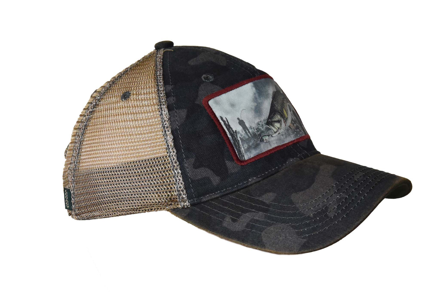 Large Mouth Bass – Navy Field Camo Java Trucker