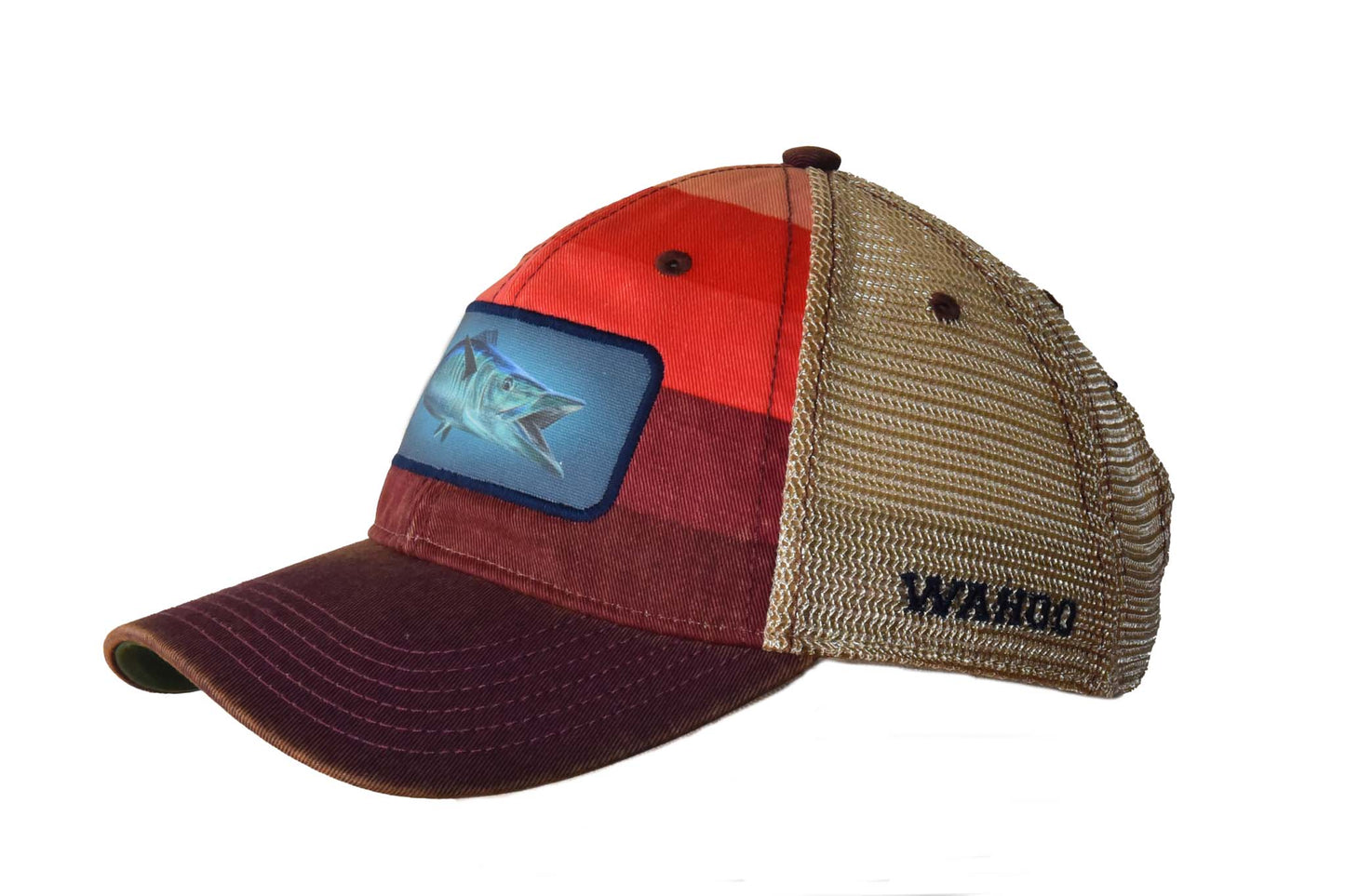 Wahoo – Red Stripe Trucker
