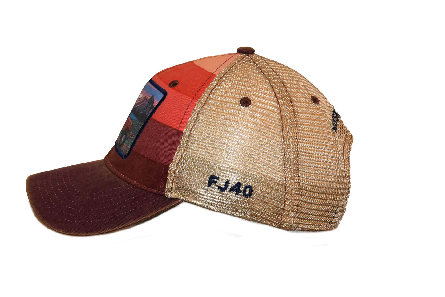 FJ40 Red – Red Stripe Trucker