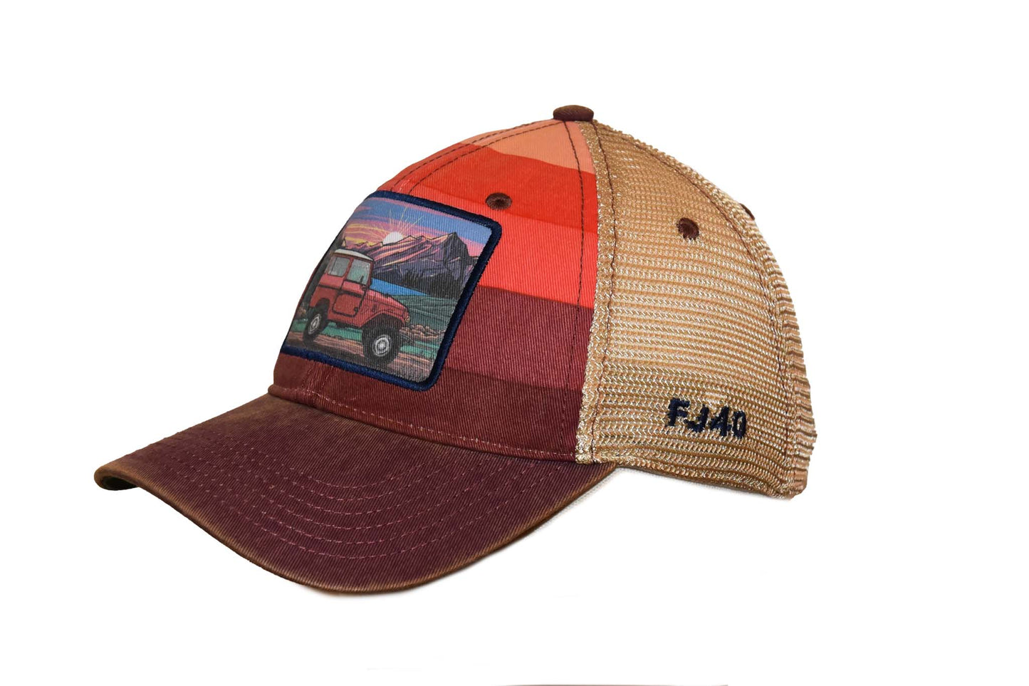 FJ40 Red – Red Stripe Trucker