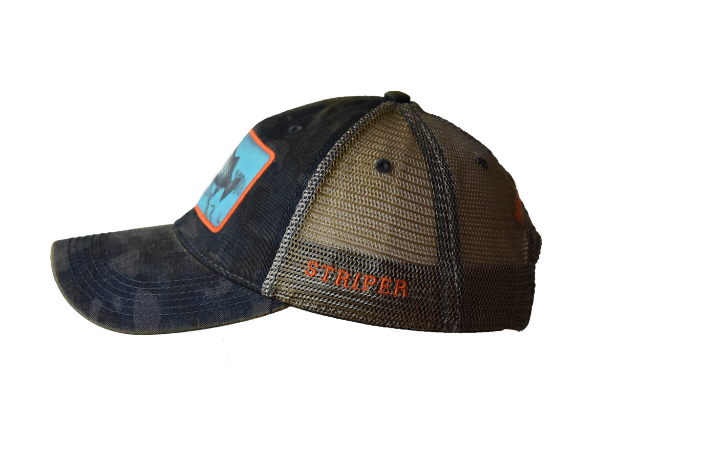 Striper – Navy Camo Trucker