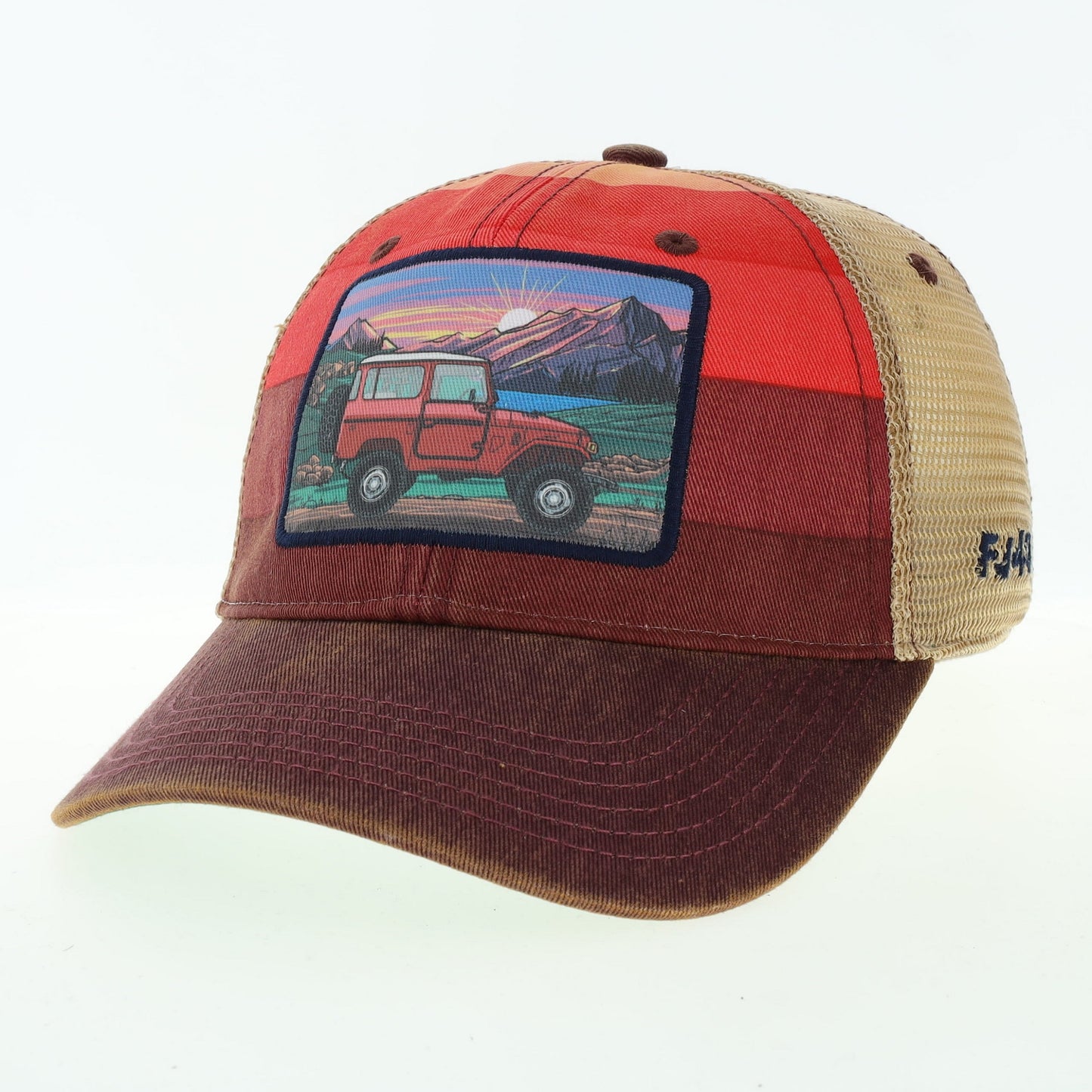 FJ40 Red – Red Stripe Trucker