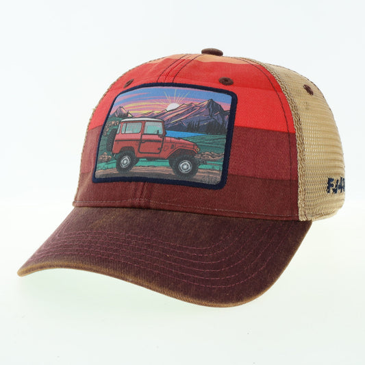 FJ40 Red – Red Stripe Trucker