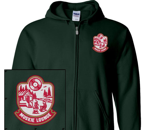 Muskie Lounge Full Zip Hoodie - Green