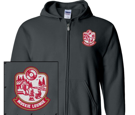 Muskie Lounge Full Zip Hoodie - Grey