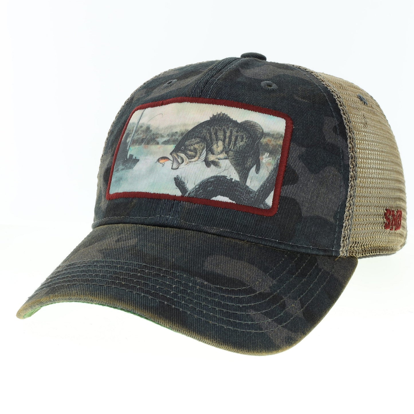 Small Mouth Bass – Navy Field Camo Java Trucker