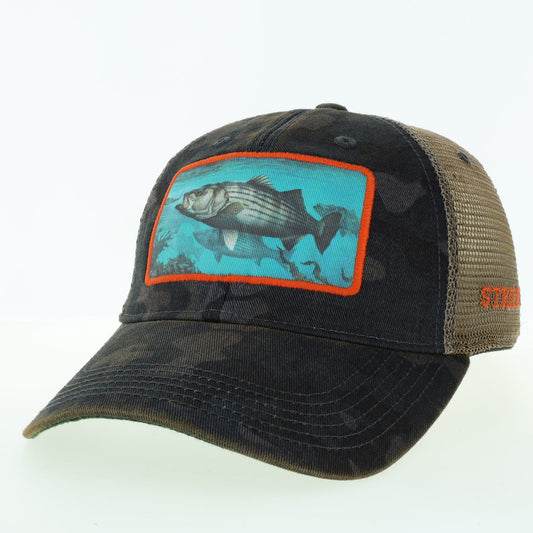 Striper – Navy Camo Trucker