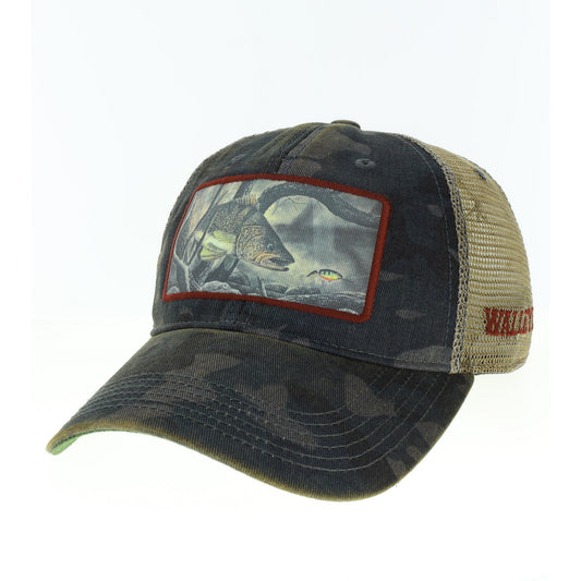 Walleye – Navy Field Camo Java Trucker