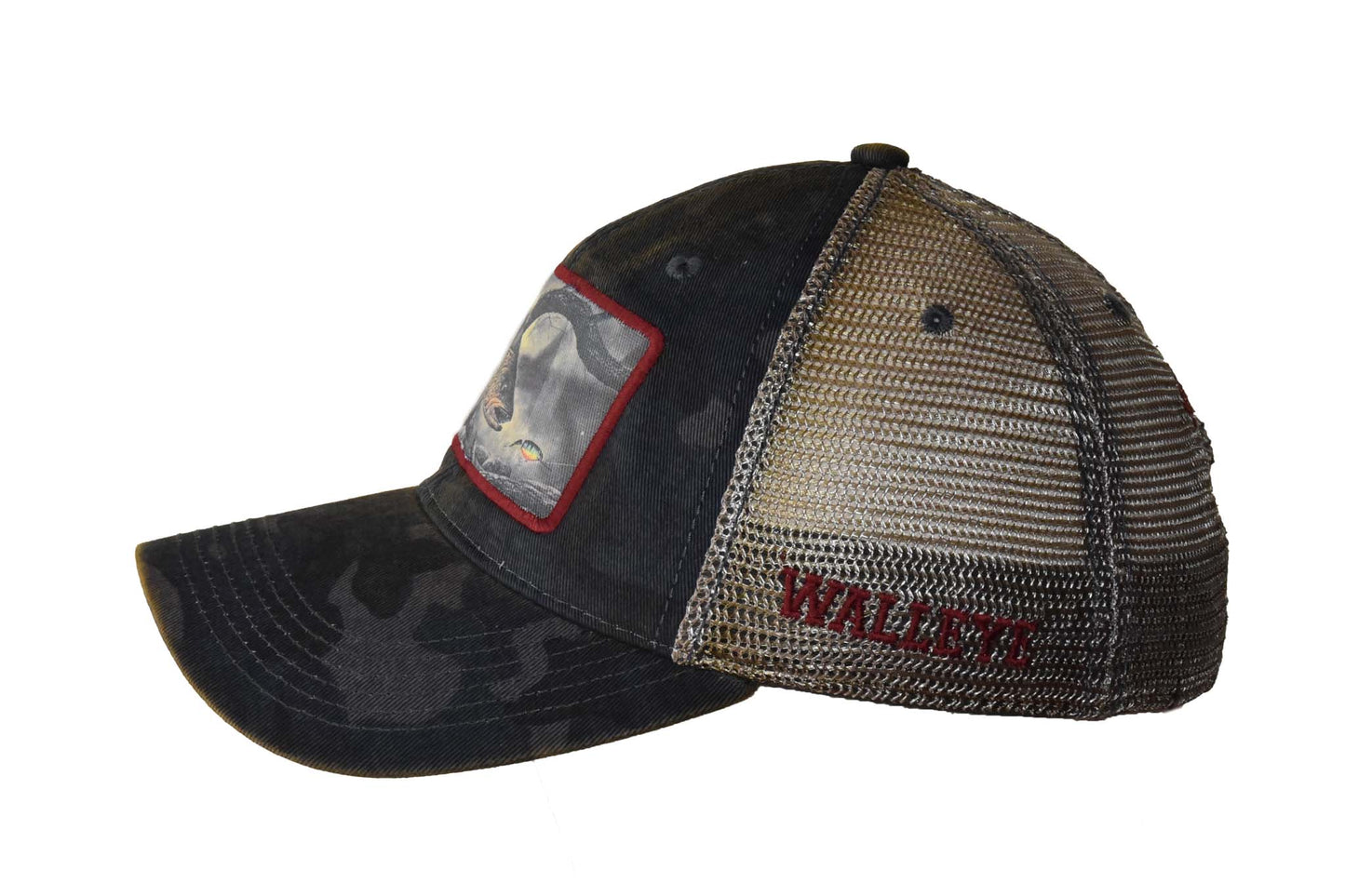 Walleye – Navy Field Camo Java Trucker