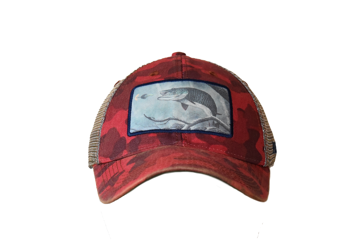 Muskie – Dark Red Field Camo Trucker