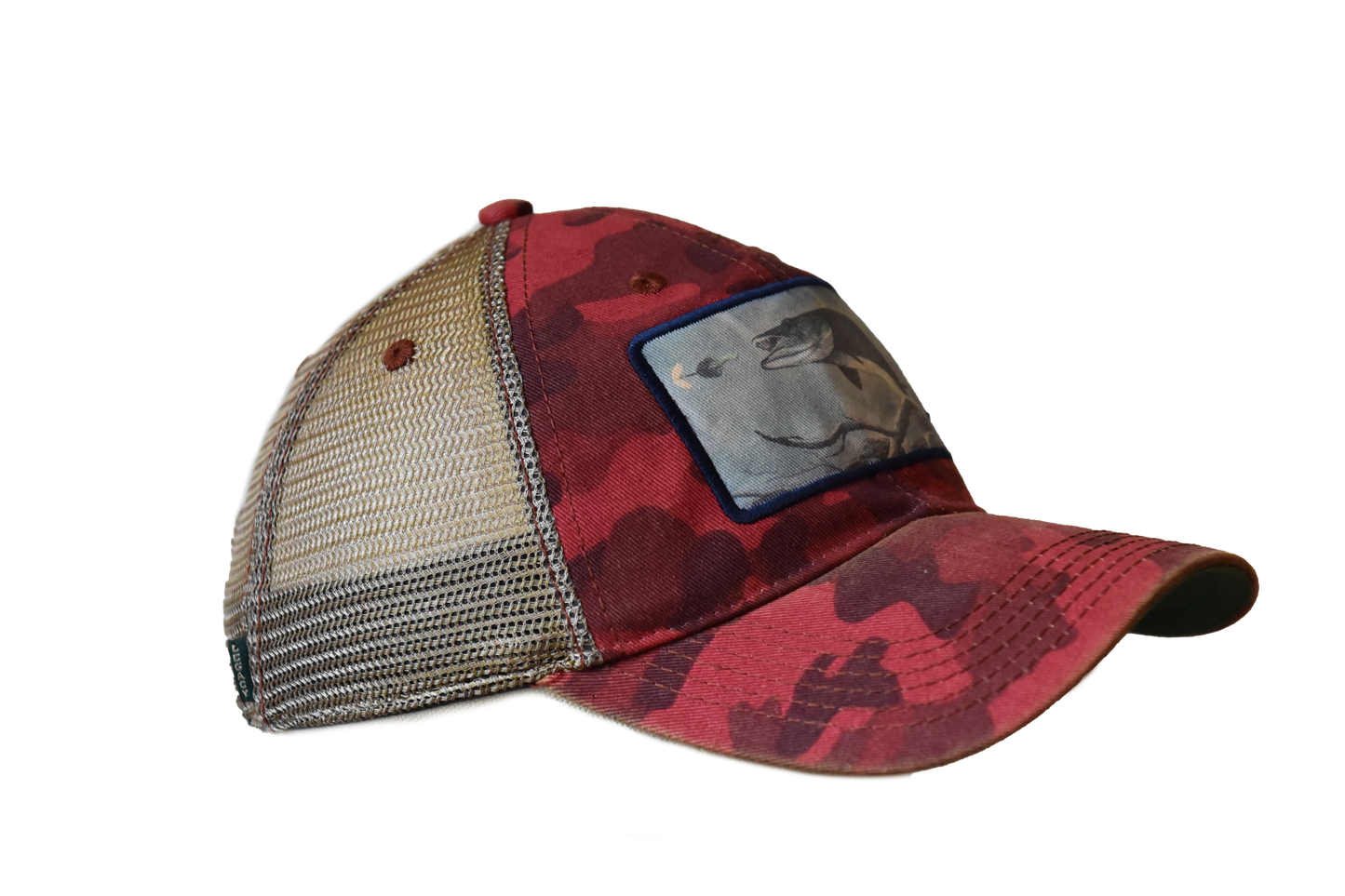 Muskie – Dark Red Field Camo Trucker